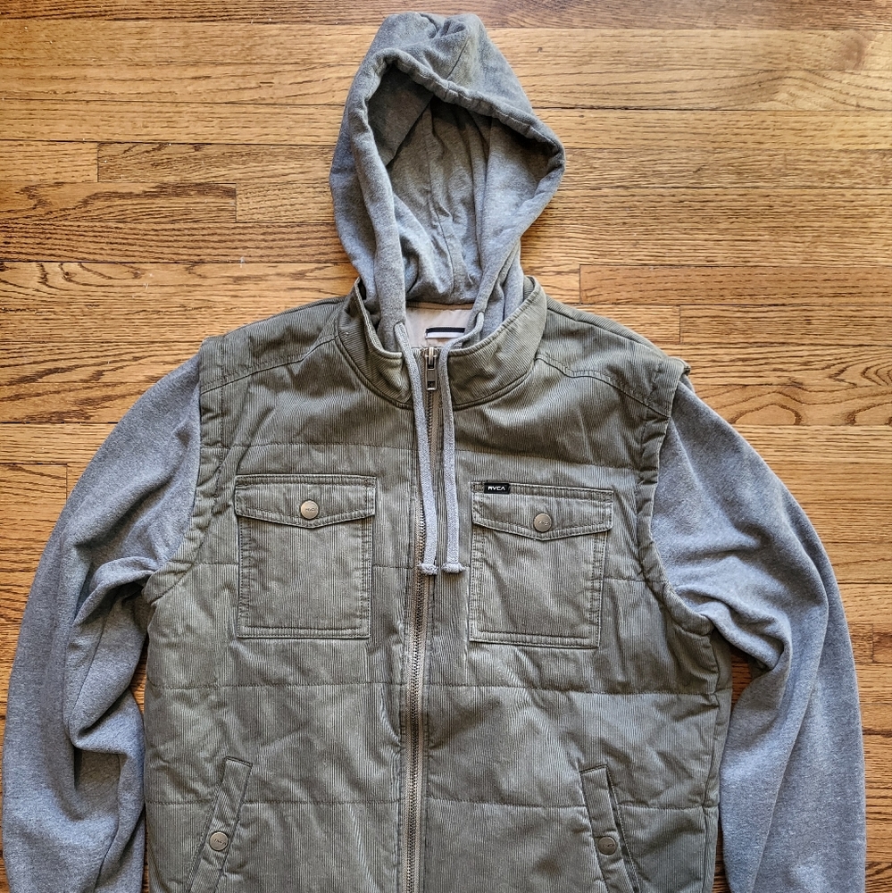 RVCA Corduroy Vest Hoodie Jacket